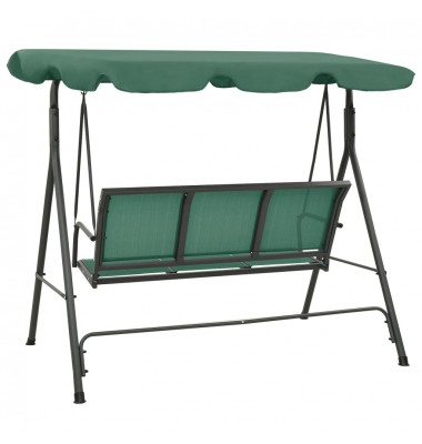 Sodo sūpynės-suoliukas, žalios, 170cm, tekstilenas ir plienas - Supynės, hamakai - 4