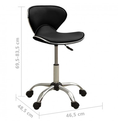  Biuro kėdė, juodos spalvos, dirbtinė oda (323674) - Biuro kėdės - 6