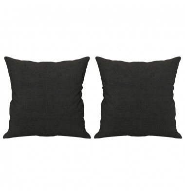  Dvivietė sofa su pagalvėlėmis, juodos spalvos, 140cm, audinys - Sofos, sofos-lovos - 5