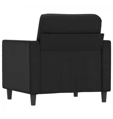  Krėslas, juodos spalvos, 60cm, dirbtinė oda - Sofos, sofos-lovos - 5
