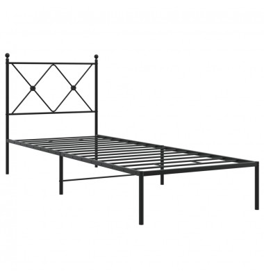  Metalinis lovos rėmas su galvūgaliu, juodos spalvos, 80x200cm - Lovos - 3