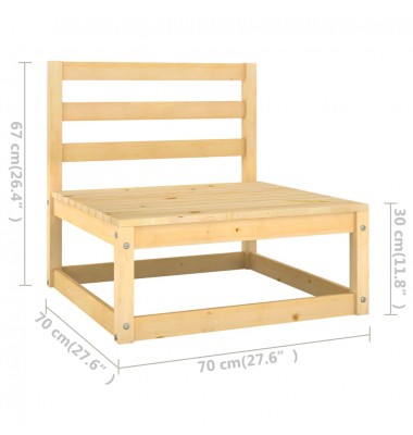  Sodo poilsio baldų komplektas, 5 dalių, pušies medienos masyvas  - Lauko baldų komplektai - 11