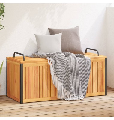  Lauko dėžė pagalvėlėms, 110x45x42/53cm, akacija ir plienas - Lauko spintelės, daiktadėžės - 1