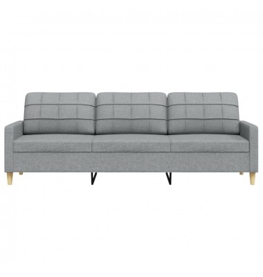  Trivietė sofa, šviesiai pilkos spalvos, 210cm, audinys - Sofos, sofos-lovos - 4