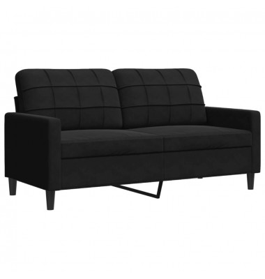  Dvivietė sofa, juodos spalvos, 140cm, aksomas - Sofos, sofos-lovos - 2
