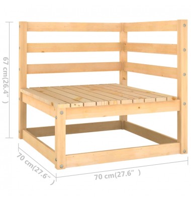 Sodo poilsio baldų komplektas, 9 dalių, pušies medienos masyvas  - Lauko baldų komplektai - 10