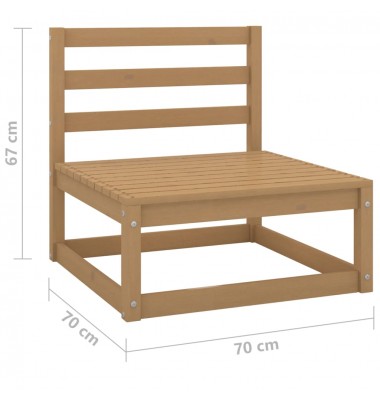  Sodo poilsio baldų komplektas, 3 dalių, medaus rudas, pušis  - Lauko baldų komplektai - 11
