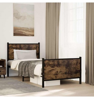  Lovos rėmas be čiužinio, dūminio ąžuolo, 80x200cm, metalas - Lovos - 1