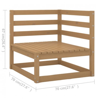  Sodo poilsio baldų komplektas, 5 dalių, medaus rudas, pušis  - Lauko baldų komplektai - 10