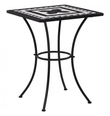  Mozaikinis bistro staliukas, juoda ir balta, 60cm, keramika - Lauko stalai, staliukai - 1