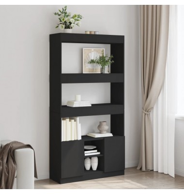  Komoda, juodos spalvos, 92x33x180cm, apdirbta mediena - Pastatomos lentynos, spintelės - 1