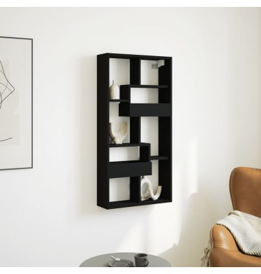  Sieninė spintelė, juodos spalvos, 50x15x100cm, apdirbta mediena - Pakabinamos lentynos, spintelės - 1