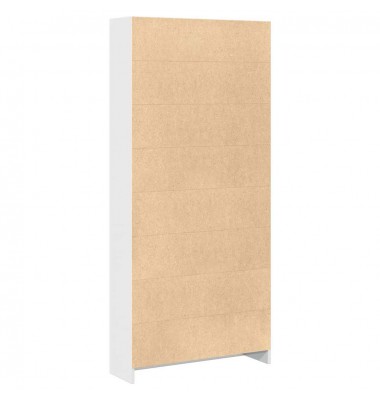  Knygų spinta, balta, 80x24x176cm, apdirbta mediena, blizgi - Pastatomos lentynos, spintelės - 6