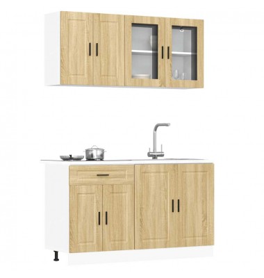 Virtuvinių spintelių komplektas, 4 dalių, Kalmar, ąžuolo - Virtuvės komplektai - 1