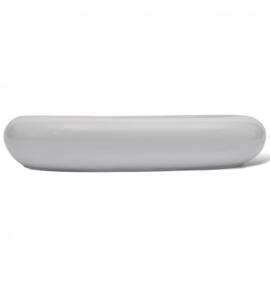 Keramikinis Praustuvas, Ovalo Formos Kriauklė, Baltas, 63 x 42 cm - Vonios praustuvai - 5