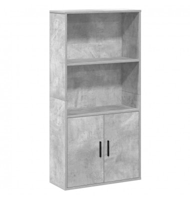  Knygų spinta, betono pilka, 60x24x120cm, apdirbta mediena - Pastatomos lentynos, spintelės - 2