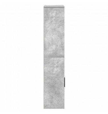  Knygų spinta, betono pilka, 60x24x120cm, apdirbta mediena - Pastatomos lentynos, spintelės - 5