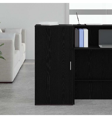  laikymo spintelė juoda 50x45x103,5 cm inžinerinė mediena - Biuro spintos, spintelės - 3