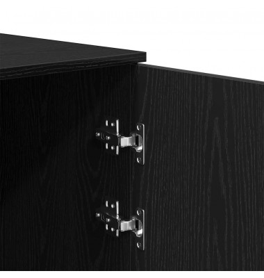  laikymo spintelė juoda 50x45x103,5 cm inžinerinė mediena - Biuro spintos, spintelės - 8