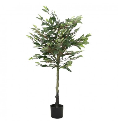  Dirbtinis fikusas, žalios spalvos, 130cm, 480 lapai - Dirbtiniai augalai - 1