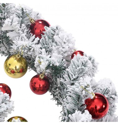  Kalėdų girlianda su niekučiais ir LED lemputėmis Žalia 10 m PVC - Kalėdinės dekoracijos - 5