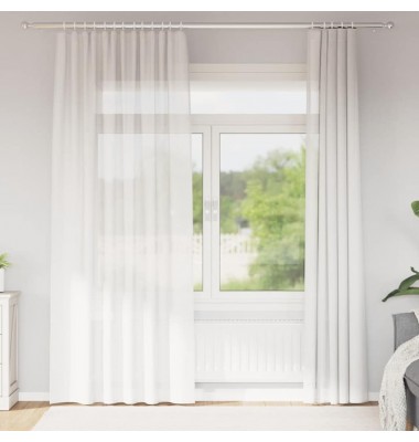  Voile užuolaidos su kilpomis, 2vnt., baltos spalvos, 140x245cm - Užuolaidos - 1