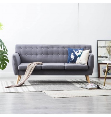  Trivietė sofa, audinio apmušalas, 172x70x82cm, šviesiai pilka - Sofos, sofos-lovos - 1