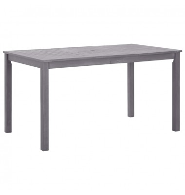  Sodo stalas, baltintas pilkas, 140x80x74cm, akacijos masyvas - Lauko stalai, staliukai - 1