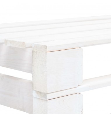 Vidurinė sodo sofos dalis iš palečių, baltai impregnuota pušis - Moduliniai lauko baldai - 3