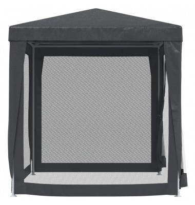  Proginė palapinė su 4 sienomis, antracito, 2x2m, HDPE - Lauko pavėsinės - 4