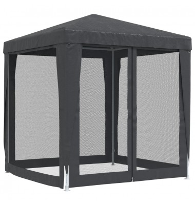  Proginė palapinė su 4 sienomis, antracito, 2x2m, HDPE - Lauko pavėsinės - 5