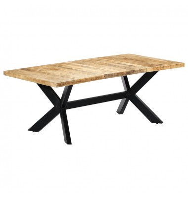  Valgomojo stalas, 200x100x75 cm, mango medienos masyvas - Stalai - 8
