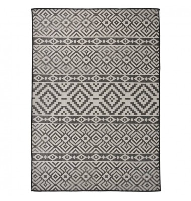  Lauko kilimėlis, juodos spalvos, 140x200cm, plokščio pynimo - Kilimai - 1