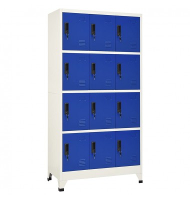  Persirengimo spintelė, pilka ir mėlyna, 90x45x180cm, plienas - Biuro spintos, spintelės - 1