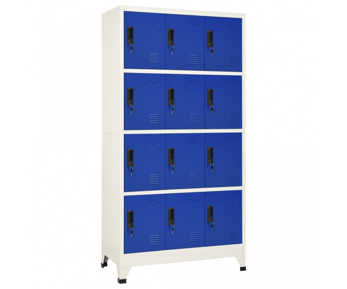 Persirengimo spintelė, pilka ir mėlyna, 90x45x180cm, plienas - Biuro spintos, spintelės - 1 Persirengimo spintelė, pilka ir mėlyna, 90x45x180cm, plienas - Biuro spintos, spintelės - 1