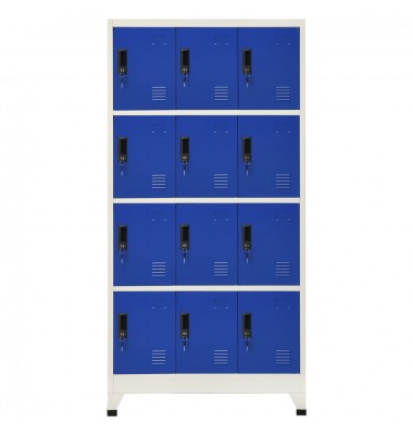  Persirengimo spintelė, pilka ir mėlyna, 90x45x180cm, plienas - Biuro spintos, spintelės - 2