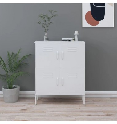  Sandėliavimo spintelė, baltos spalvos, 80x35x101,5cm, plienas - Biuro spintos, spintelės - 1