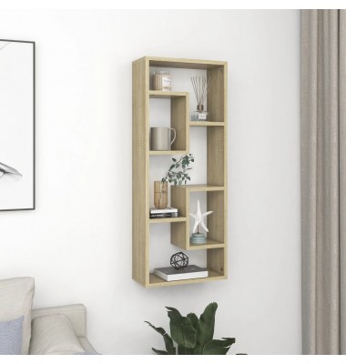  Sieninė lentyna, sonoma ąžuolo spalvos, 36x16x90cm, mediena - Pakabinamos lentynos, spintelės - 1
