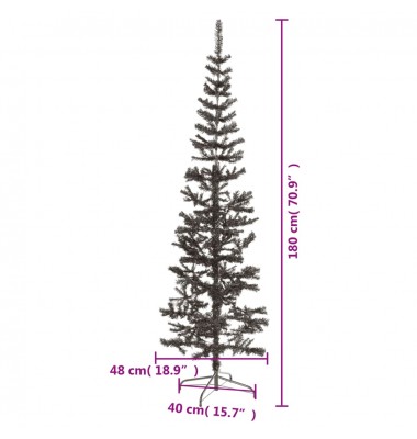  Siauria Kalėdų eglutė, juodos spalvos, 180cm  - Kalėdinės eglutės - 7