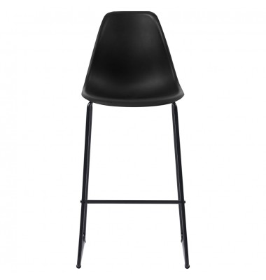  Baro kėdės, 6 vnt., juodos spalvos, plastikas (281501+281502) - Baro kėdės - 3