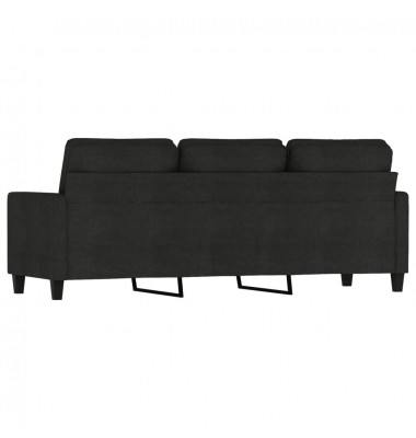  Trivietė sofa, juodos spalvos, 180cm, audinys - Sofos, sofos-lovos - 5