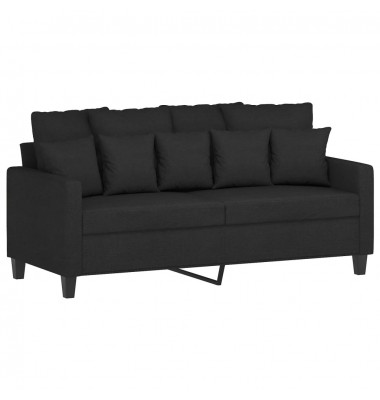  Dvivietė sofa, juodos spalvos, 140cm, audinys - Sofos, sofos-lovos - 2