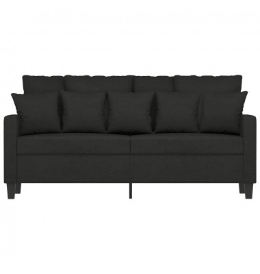  Dvivietė sofa, juodos spalvos, 140cm, audinys - Sofos, sofos-lovos - 3