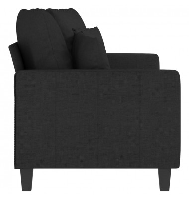  Dvivietė sofa, juodos spalvos, 140cm, audinys - Sofos, sofos-lovos - 4