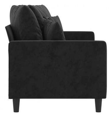  Dvivietė sofa, juodos spalvos, 140cm, aksomas - Sofos, sofos-lovos - 4