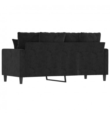  Dvivietė sofa, juodos spalvos, 140cm, aksomas - Sofos, sofos-lovos - 5