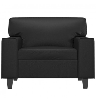  Krėslas, juodos spalvos, 60cm, dirbtinė oda - Sofos, sofos-lovos - 3