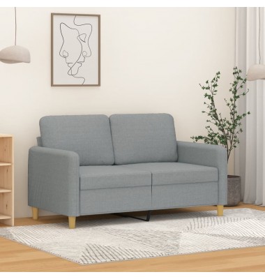  Dvivietė sofa, šviesiai pilkos spalvos, 120cm, audinys - Sofos, sofos-lovos - 1