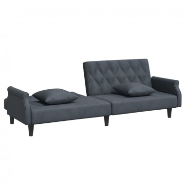  Sofa-lova su porankiais, tamsiai pilkos spalvos, aksomas - Sofos, sofos-lovos - 7