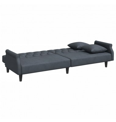  Sofa-lova su porankiais, tamsiai pilkos spalvos, aksomas - Sofos, sofos-lovos - 8